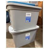 (2) 10 gallon storage containers w/ lids