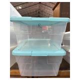 (2) Sterilite storage containers w/ lids
