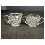 Cut Crystal Cream & Sugar