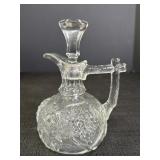 6.5" Grape Pressed Glass Cruet