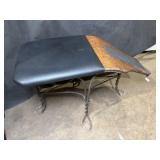 Antique Cobblers Bench - oak & wrought iron