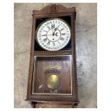 Antique Oak Case Regulator Clock