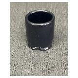 Black toothpick holder, marking on bottom, 2.25in