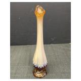 Fenton Cameo Opalescent Hobnail Swing Vase.