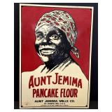 Vtg Aunt Jemima Pancake Flour Tin Sign,