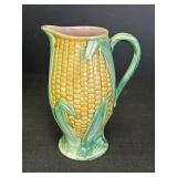8.5" Majolica Corn Cob Pitcher