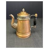 Vtg Copper Teapot 3P marked on bottom