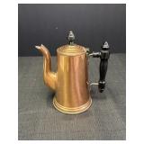 Copper Coffee Pot w/ Wood handle &