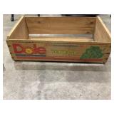 Dole Table Grapes Wooden Crate