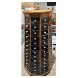 Antique Oak Bolt Bin w/ Metal & Porcelain knob