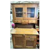 Antique Oak Boone Hoosier Cabinet
