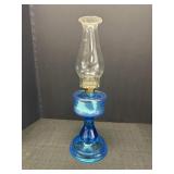 Blue Appollo Glass Oil Lamp