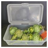 Green Ornaments with Container
