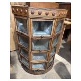 Antique Oak Octagon Countertop Display