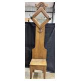 Antique Hall Tree Bench w/ mirror