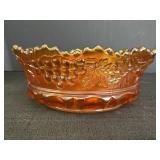 9" Grapes & Cables Marigold Glass Bowl