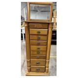 Oak Powell Jewelry Armoire