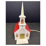 Vtg. Plastic Lighted Church