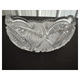 Crystal Daisy button, saw tooth edge dish