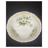 Silesia porcelain serving bowl w/hand-painted