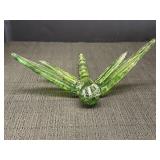 Blown Glass Green Dragonfly