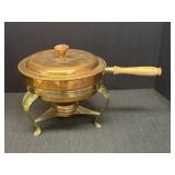 Copper & Brass Chafing w/ wood handles