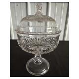 Early American Pattern glass compote