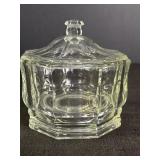5.5" Glass Octagon Lidded Candy Jar
