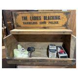 The Ladies Blacking Wooden Advertising Box w/
