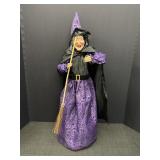 Halloween Witch, Purple & Black Dress w/