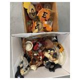 Turkeys, Pilgrims, scarecrow, candles fall decor