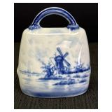 Delft Germany windmill scene bell, 3 x 3.5in