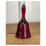 Ruby Red Fenton(?) glass bell w/diamond optic
