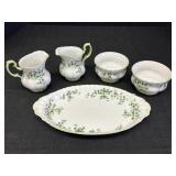 Royal Albert Bone China Shamrock 10" Tray, Bowls,