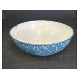Blue & White Swirl Enamelware 10" Bowl