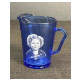 4.25" Shirley Temple cobalt blue glass creamer