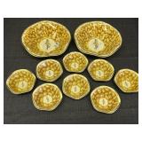 Set Of 10 Planters Mr. Peanut Metal Serving Bowls