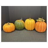 (4) Foam Decorative Pumkins