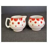 2.5" Royal Crown Czechoslovakia Cream/Sugar Bowls