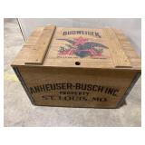 Budweiser Anheuser-Busch Inc Wooden Box