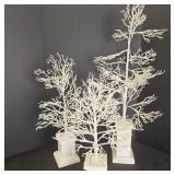 3 Glitter Snow Tree Decor