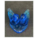 Blue Glass Bluebirds of Happiness