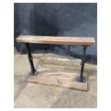 Antique Cast Iron & Wood Paper Roll Cutter