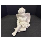 White ceramic Cherub Angel figurine