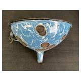 Blue & White Swirl Enamelware 7.25" Funnel