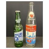 2 Vtg glass bottles - Rolling Rock & RC/Kentucky