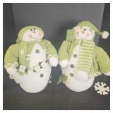 2 Snowmen Decor