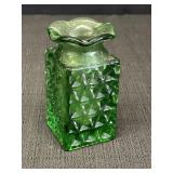 4.5" Green Glass Vase