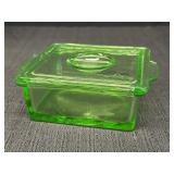 Hazel Atlas Green Uranium Glass Refrigerator