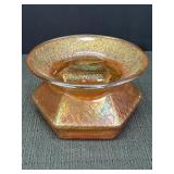 Marigold Carnival Glass spittoon, 7in dia. X 4in